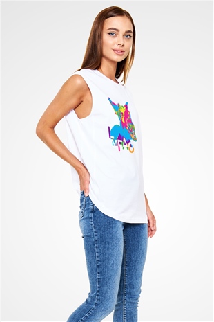 LMFAO Beyaz Unisex Kolsuz Tişört