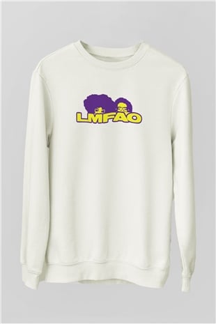 LMFAO Beyaz Unisex Sweatshirt