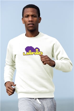 LMFAO Beyaz Unisex Sweatshirt