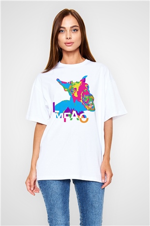 LMFAO Beyaz Oversize Tişört Oversize T-shirt - TişörtFabrikası