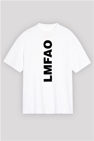 LMFAO Beyaz Oversize Tişört Oversize T-shirt - TişörtFabrikası