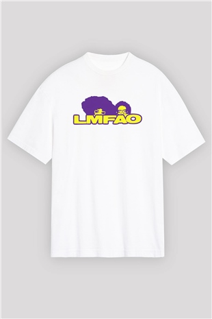 LMFAO Beyaz Oversize Tişört Oversize T-shirt - TişörtFabrikası