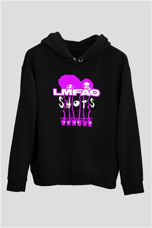 LMFAO Siyah Unisex Kapüşonlu Sweatshirt