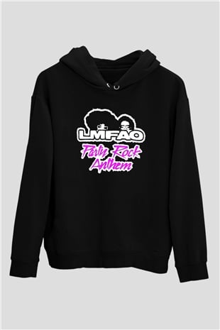 LMFAO Siyah Unisex Kapüşonlu Sweatshirt