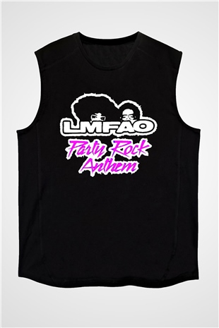 LMFAO Siyah Unisex Kolsuz Tişört