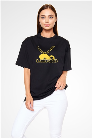 LMFAO Siyah Unisex Oversize Tişört T-Shirt