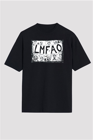 LMFAO Siyah Oversize Tişört Oversize T-shirt - TişörtFabrikası