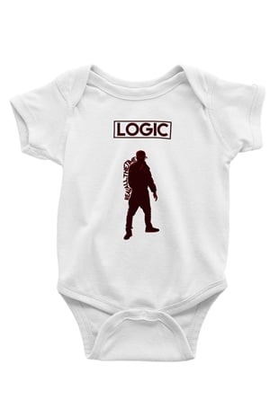 Logic Baskılı Beyaz Unisex Bebek Body - Zıbın