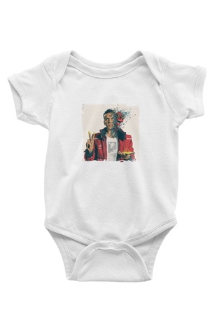 Logic Baskılı Unisex Beyaz Bebek Body - Zıbın