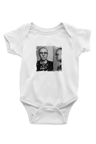 Logic Baskılı Unisex Beyaz Bebek Body - Zıbın