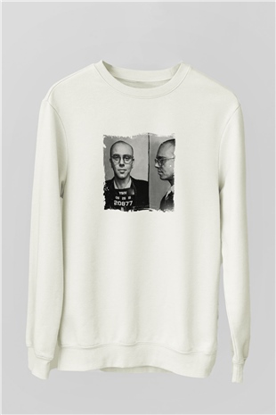 Logic Baskılı Unisex Beyaz Sweatshirt