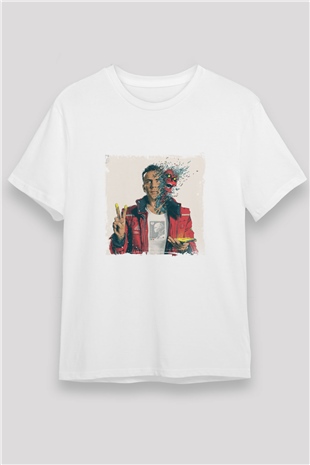 Logic Baskılı Unisex Beyaz Tişört