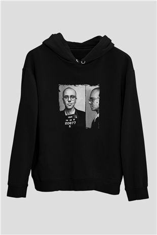 Logic Baskılı Unisex Siyah Hoodie