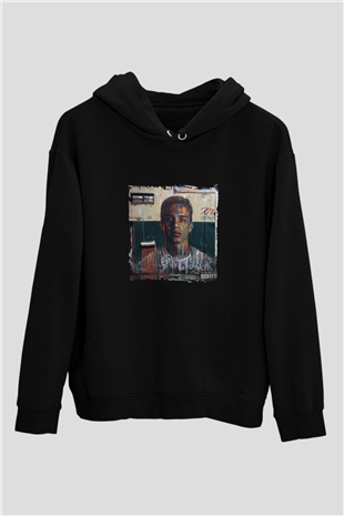 Logic Baskılı Unisex Siyah Hoodie