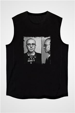 Logic Baskılı Unisex Siyah Kolsuz Tişört