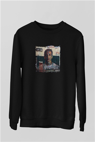 Logic Baskılı Unisex Siyah Sweatshirt