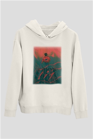 Logic Beyaz Unisex Kapşonlu Sweatshirt