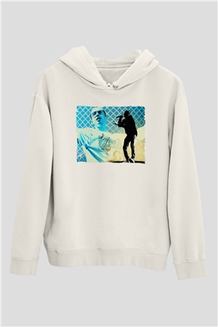 Logic Beyaz Unisex Kapüşonlu Sweatshirt