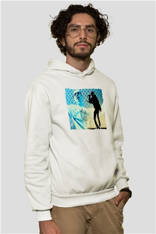 Logic Beyaz Unisex Kapüşonlu Sweatshirt