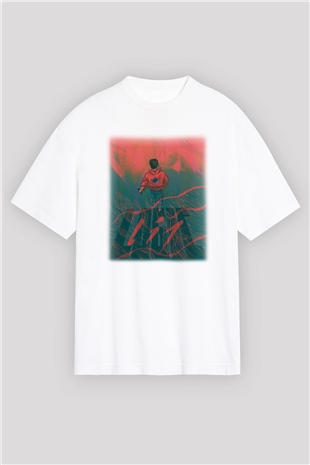 Logic Beyaz Unisex Oversize Tişört T-Shirt