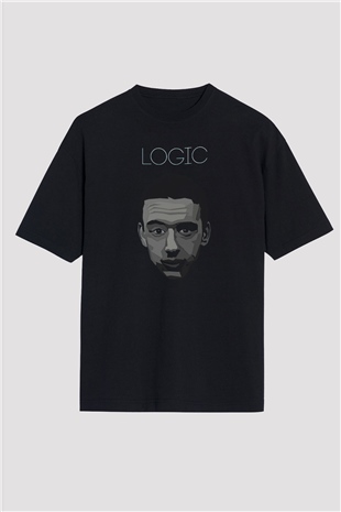 Logic Siyah Unisex Oversize Tişört T-Shirt