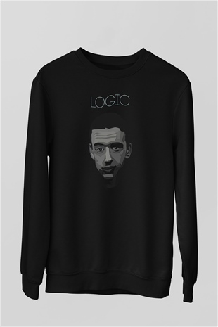 Logic Siyah Unisex Sweatshirt