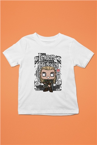 Lord Of The Rings Baskılı Unisex Beyaz Çocuk Tişört