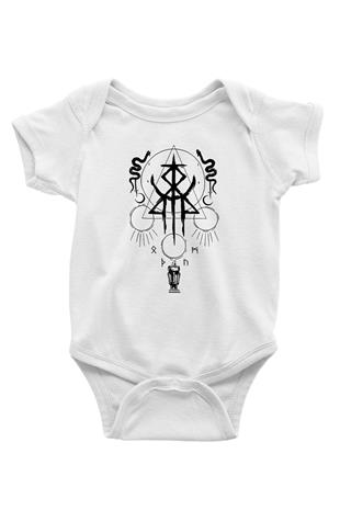 Lorna Shore Baskılı Beyaz Unisex Bebek Body - Zıbın