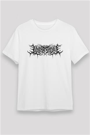 Lorna Shore Baskılı Unisex Beyaz Tişört - Tshirt