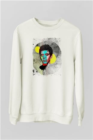 Lou Reed Beyaz Unisex Sweatshirt
