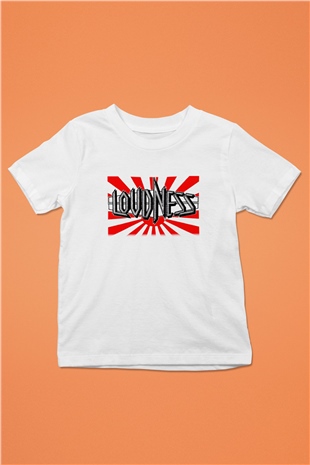 Loudness Baskılı Beyaz Unisex Çocuk Tişört