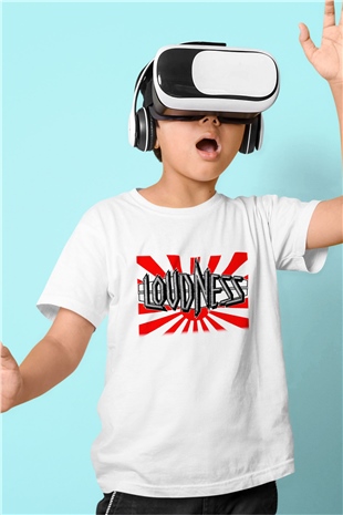 Loudness Baskılı Beyaz Unisex Çocuk Tişört