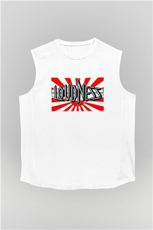 Loudness Beyaz Unisex Kolsuz Tişört
