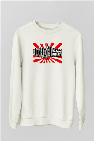 Loudness Beyaz Unisex Sweatshirt