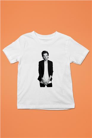 Louis Tomlinson Baskılı Beyaz Unisex Beyaz Çocuk Tişört - Tshirt