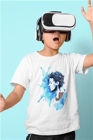 Louis Tomlinson Baskılı Beyaz Unisex Beyaz Çocuk Tişört - Tshirt