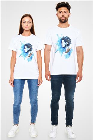 Louis Tomlinson Baskılı Unisex Beyaz Tişört - Tshirt