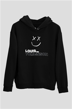 Louis Tomlinson Baskılı Unisex Siyah Hoodie