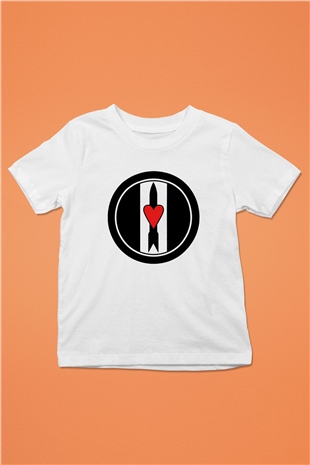 Love and Rockets Baskılı Beyaz Unisex Çocuk Tişört