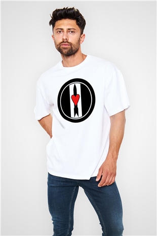 Love and Rockets Beyaz Unisex Oversize Tişört T-Shirt
