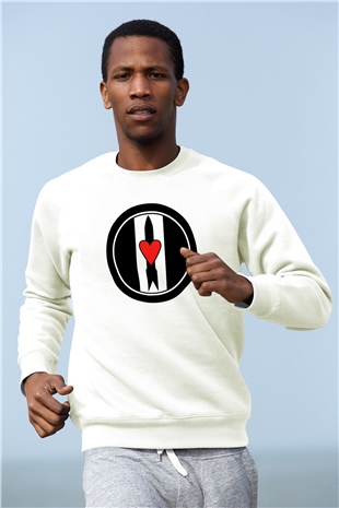Love and Rockets Beyaz Unisex Sweatshirt
