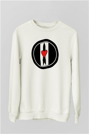 Love and Rockets Beyaz Unisex Sweatshirt
