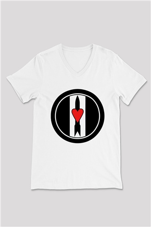 Love and Rockets Beyaz Unisex V Yaka Tişört T-Shirt