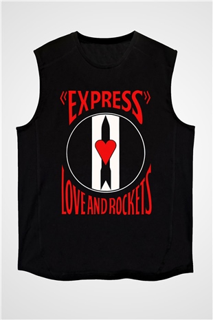 Love and Rockets Siyah Unisex Kolsuz Tişört