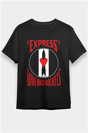 Love and Rockets Siyah Unisex Tişört T-Shirt - TişörtFabrikası