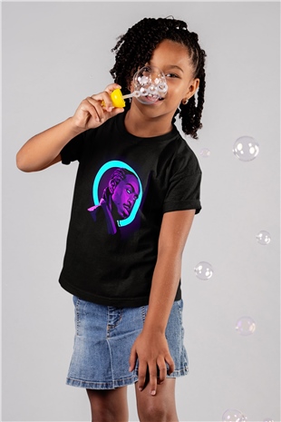 Ludacris Baskılı Unisex Siyah Çocuk Tişört - Tshirt