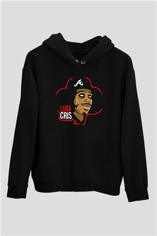 Ludacris Baskılı Unisex Siyah Hoodie