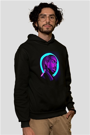Ludacris Baskılı Unisex Siyah Hoodie