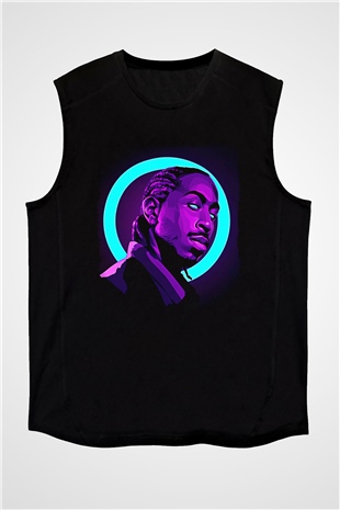 Ludacris Baskılı Unisex Siyah Kolsuz Tişört - Tshirt