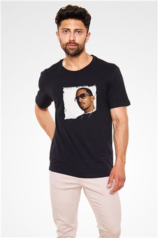 Ludacris Baskılı Unisex Siyah Tişört